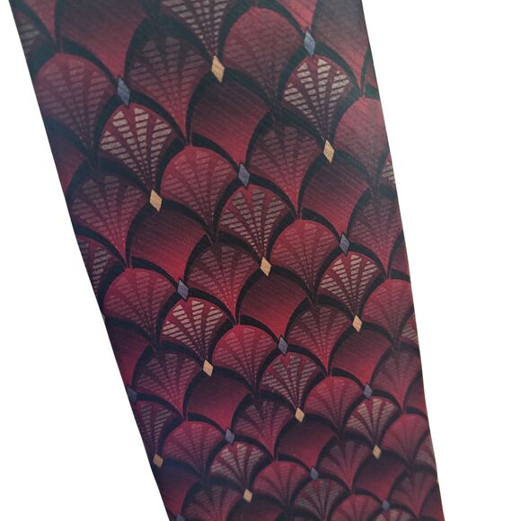 Set of 3 Croft & Barrow Men's Ties Accessories Red Black Gray Blue Maroon Cream - Picture 6 of 7